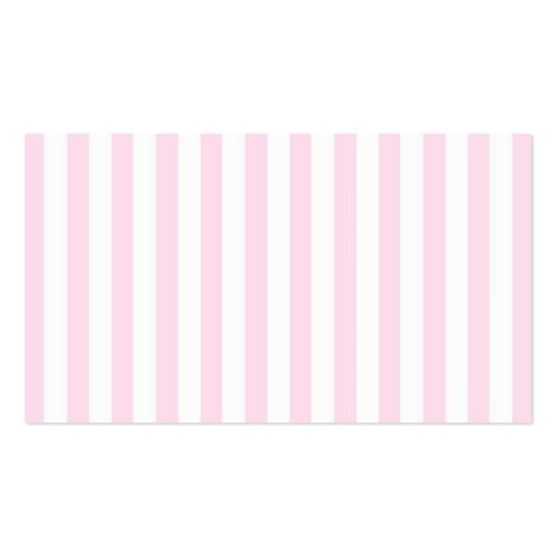Chloe Delightful Pink Stripes Calling Cards Business Card Templates (back side)