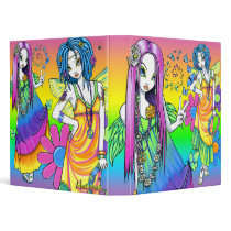 "Chloe & Harmony" Rainbow Hippie Fairy Binder