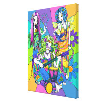 "Chloe,Melody,Harmony" Flower Fairy Wrapped Canvas canvas prints