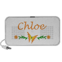 Chloe (Orange Butterfly) Laptop Speakers