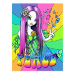 Chloe Peace Hippie Rainbow Fairy Postcard