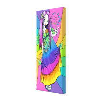 "Chloe" Rainbow Hippie Fairy Wrapped Canvas Print canvas prints