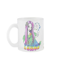 "Chloe" Rainbow Peace Hippie Fairy Frosty Mug mugs