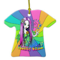 "Chloe" Rainbow Peace Hippie Fairy Ornament ornaments