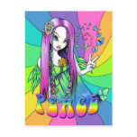 "Chloe" Rainbow Peace Hippie Fairy Postcard