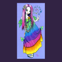 "Chloe" Rainbow Peace Hippie Fairy Poster posters