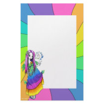"Chloe" Rainbow Peace Hippie Fairy Stationery