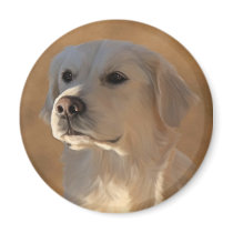 Chloe the golden retriever magnets by Cazzies_Creations Chloe the golden retriever magnets