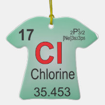 Chlorine Individual Element of the Periodic Table Ornaments