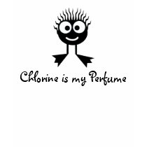 Chlorine is my Perfume - Black Character t-shirts by swimclub Chlorine is my Perfume - Black Character t-shirts