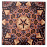Choc Chip Mandala Geometry Ceramic Tile
