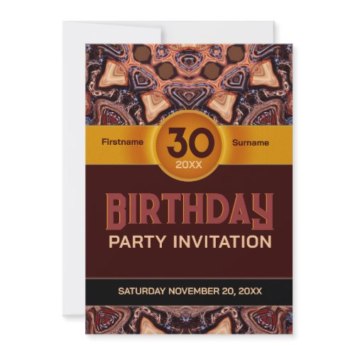 Choc Dots Earth Art Party Invitation invitation
