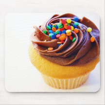 Choc frosted cupcake mouse pads