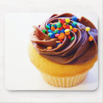 Choc frosted cupcake mousepads
