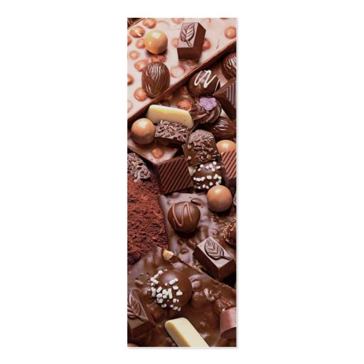 choco bookmark chocolate business card template