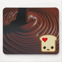 choco chocolate mousepad with toast mousepads