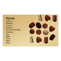 choco chocolate shop business cards
