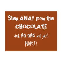 Chocoholic Chocolate Warning Post Cards