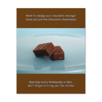 Chocoholics Anonymous meetings flyers by poupoune Chocoholics Anonymous meetings flyers
