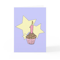 Chocolait First Birthday Cupcake Party Invitation cards