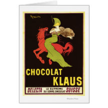 Chocolat Klaus Advertisement Poster Card