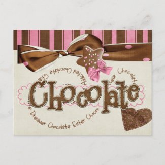chocolate addiction postcard