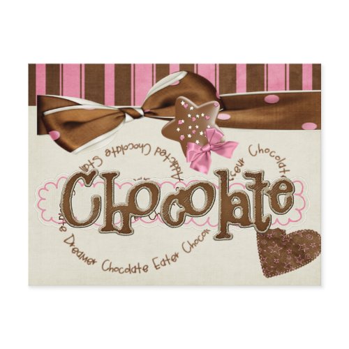 chocolate addiction postcard