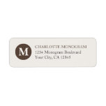 Chocolate and Cream Monogram labels