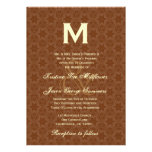 Chocolate and Cream Monogram Wedding R442 Personalized Invite at Zazzle