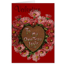 Chocolate and flowers valentine card
