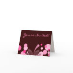 Chocolate and Pink Invitation cards