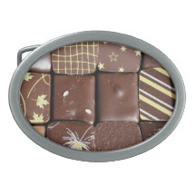 Chocolate assortments belt buckles