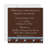 Chocolate Baby Boys Shower Invitation