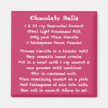 Chocolate Balls Recipe Magnet color