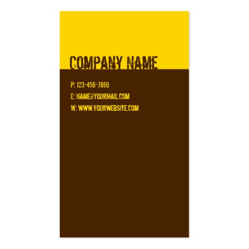 Chocolate Banana Business Card Templates (back side)