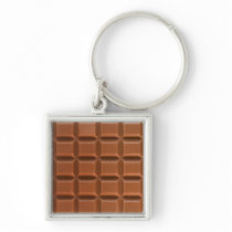 Chocolate bar background key chain