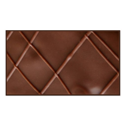 Chocolate Bar Business Card Template (back side)
