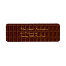 Chocolate Bar Set Return Address Labels