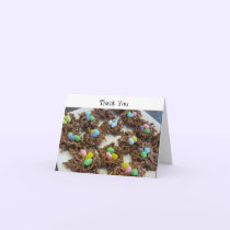 Chocolate Bird Nests Thank You cards