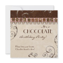 Chocolate Birthday Party Invitation