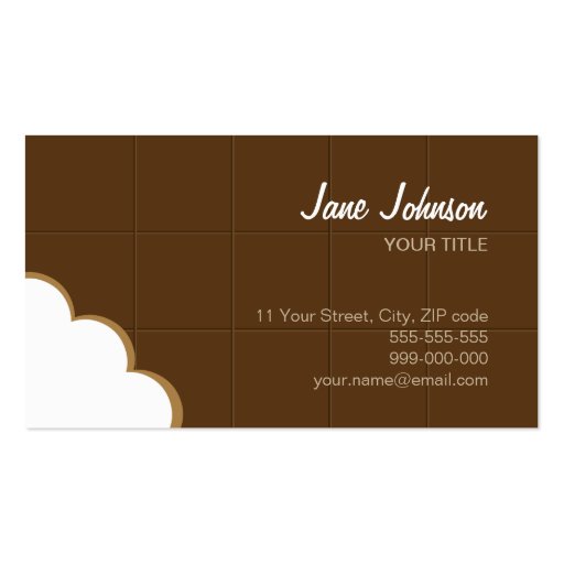 Chocolate Bite business card (front side)