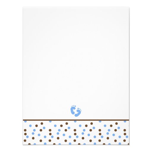 Chocolate & Blue Dot Baby Boy Shower Invitation