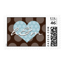 Chocolate & Blue Dots - Personalized