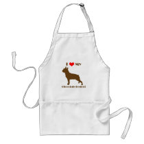 Chocolate Boston Terrier Apron