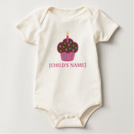 Chocolate Brown and Pink Birthday Cupcake Shirt shirt
