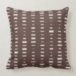 Chocolate Brown Block Stripe Pillow