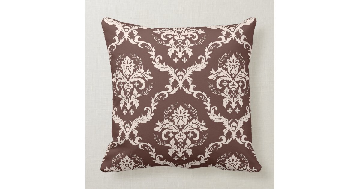 Chocolate Brown Design Decorative Pillow Zazzle
