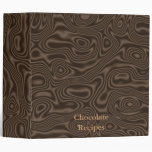 Chocolate Brown Faux Silk Abstract Vinyl Binders