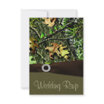Chocolate Brown Hunting Camo Wedding RSVP Cards Personalized Invites