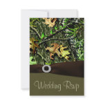 Chocolate Brown Hunting Camo Wedding RSVP Cards Personalized Invitation